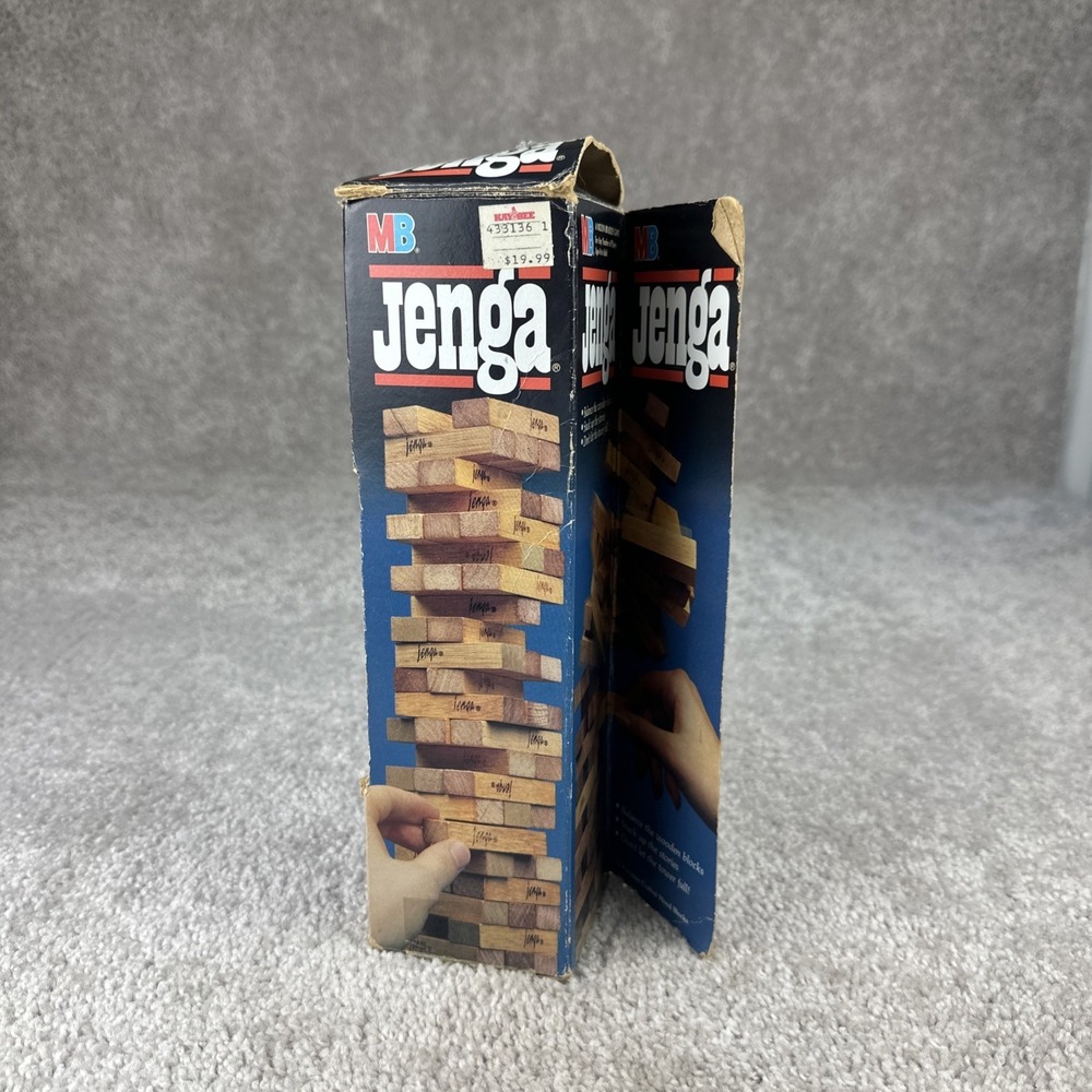 VINTAGE Jenga COMPLETE Milton Bradley 1986 Classic Building Game